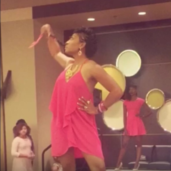 Hot Pink Racer Back Dress - Picture 7 of 8